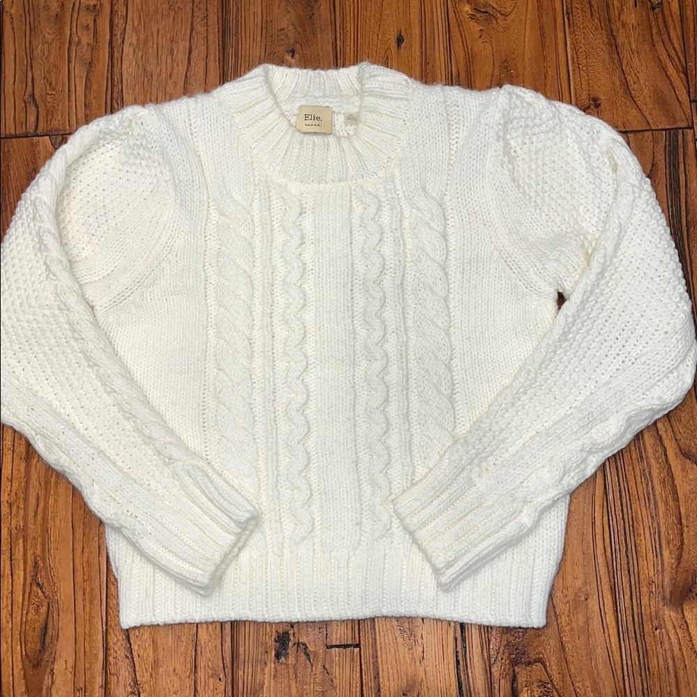 Ellie Tahari Classic & Cozy Cable Knit Sweater